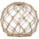 Ballston Large Farmhouse Rope 1 Light 10 inch Matte Black Pendant Ceiling Light in Clear Glass with Brown Rope, Ballston